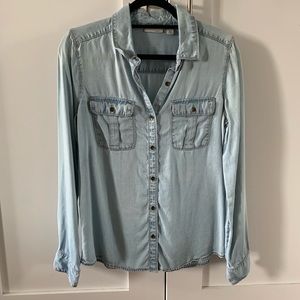 Halogen Light Blue Denim Shirt